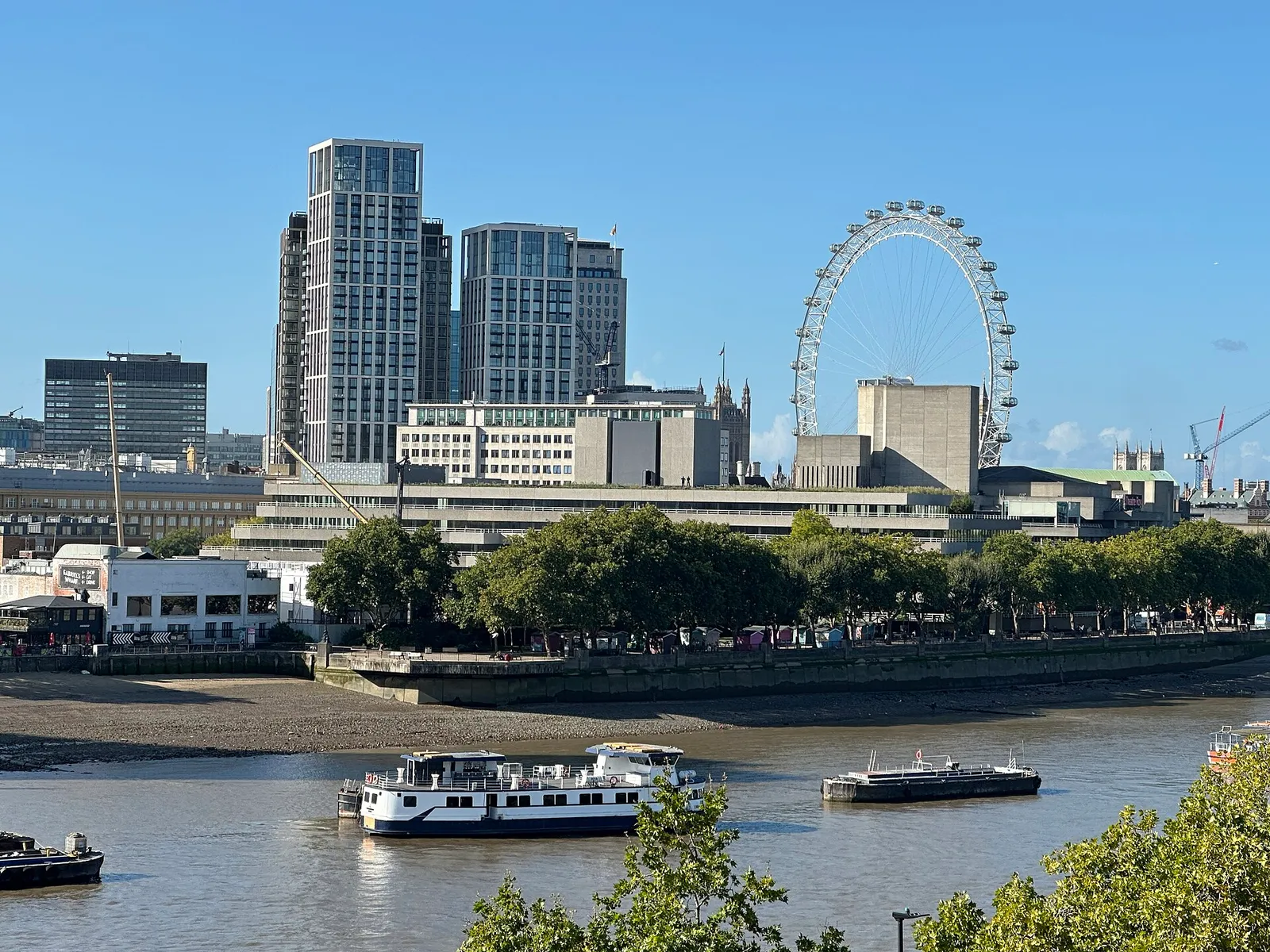 The London Eye beside the Thames on the South Bank