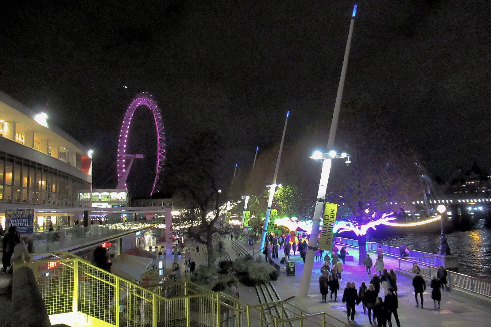 Southbank Centre by the Thames at night