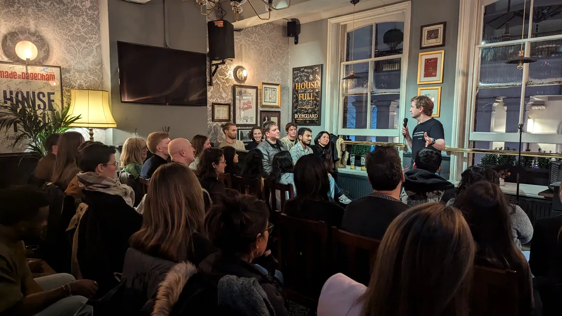 Packed audience at JK Comedy Club Covent Garden